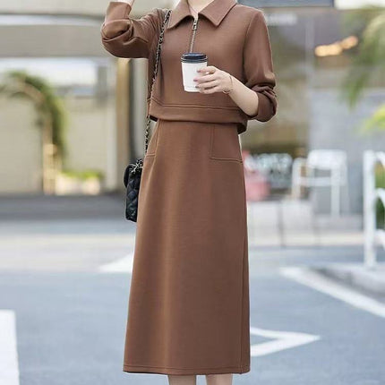 Mid-length Small Match With Coat Skirt