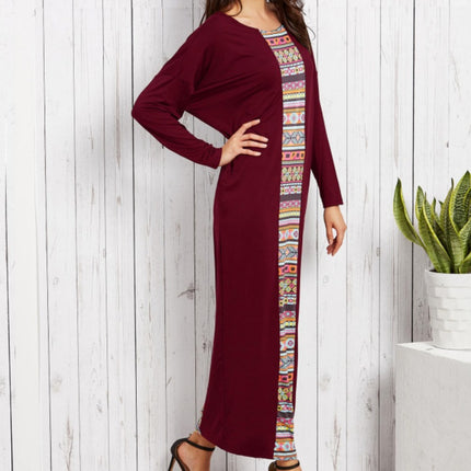 Long sleeve plus size dress