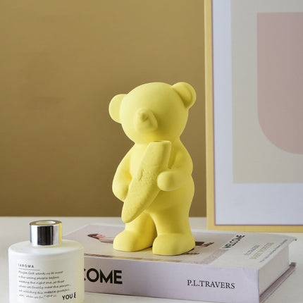 Creative Ceramic Small Vase Decoration Light Luxury Violent Bear TV Cabinet Decoration