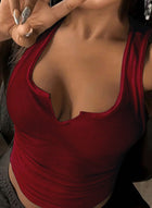 Summer Fine Knit Ribbed Multipurpose Sleeveless Short Top