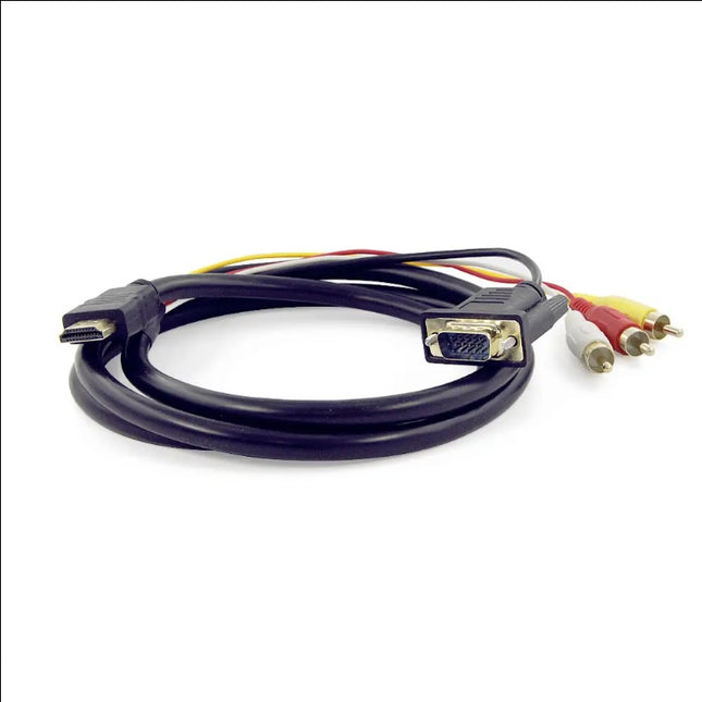Hdmi To Vga 3 Rca Converter Adapter Cable For Hdtv