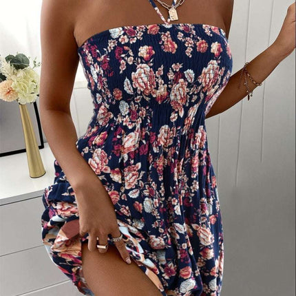 Summer Fashion Sleeveless Halter Dress Women