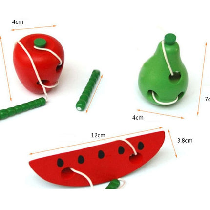 Wooden stringing toys