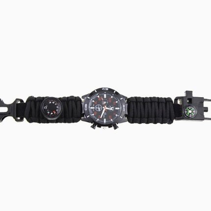 6 En 1 Tcticos Al Aire Libre EDC Supervivencia Ajustable Pulsera Brjula Rescate Paracord Camping Equipment Herramientas