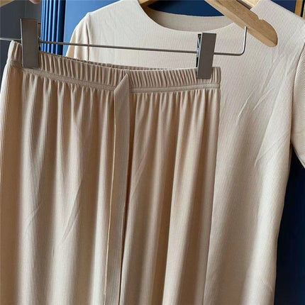 Pajamas Casual Soft Thin Suit Fashion Home Wear Two-piece Set