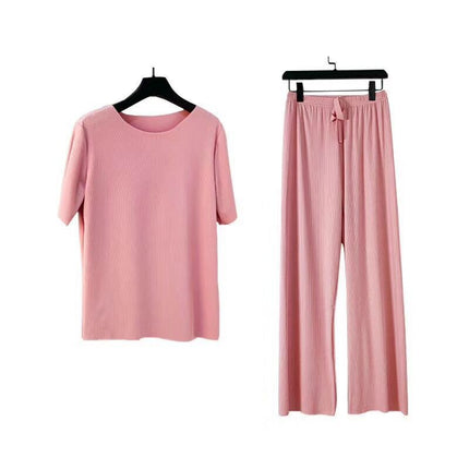 Pajamas Casual Soft Thin Suit Fashion Home Wear Two-piece Set