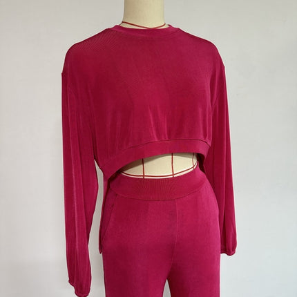 Wide Leg Pants Casual Set