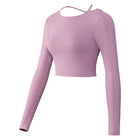 Beautiful Back Strap Yoga Wear Top Long Sleeve Fitness Sportswear Women