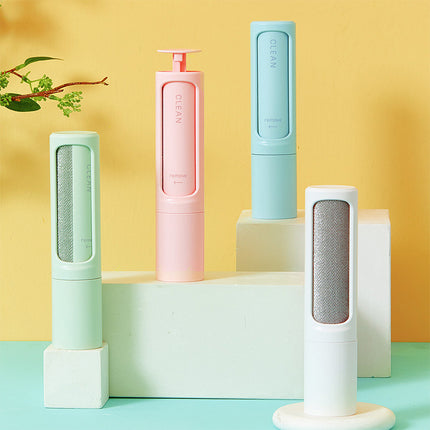 2-1 Reusable Pet Brush Lint Roller Portable Effective Self Cleaning Tool for Cat Dog Fur Hair Dust Removal Brush