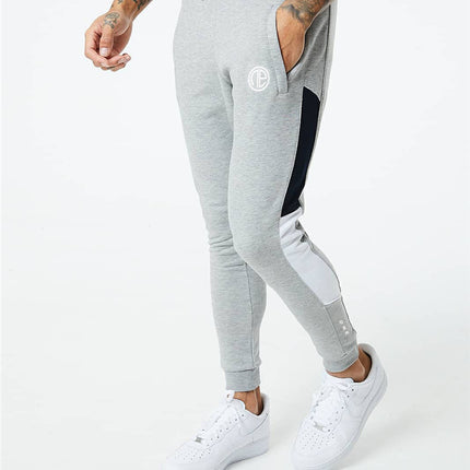 Fitness Suit Splicing Contrast Color Hooded Suit