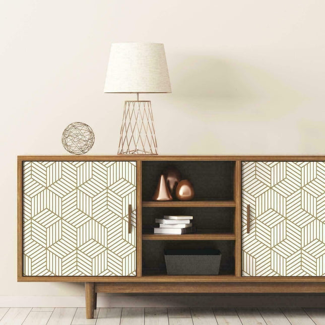 Hexagon Contact Paper Removable Peel and Stick Wallpaper Self Adhesive