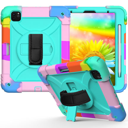 Compatible with Apple, Hard Case For Ipad Air 4 10.9 Inch With Should Hand Strap Kids Pc Rugged Shell Shockproof Tablet Cover For Ipad Air 4