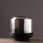 Light Luxury Frosted Gray Transparent Vase Dried Flower Color Vase
