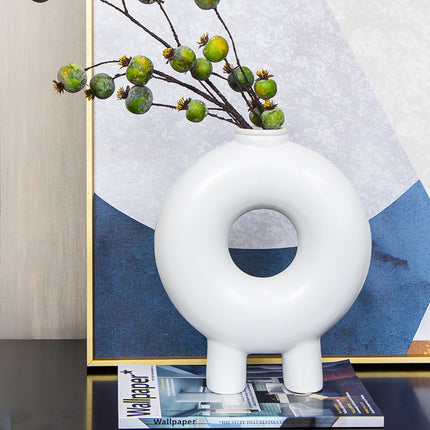 Donut Vase Decoration Dry Flower Arrangement Home Decoration