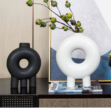 Donut Vase Decoration Dry Flower Arrangement Home Decoration