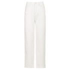Foreign Trade New Street Trend Women's Wear Ripped Texture Jeans Wide-Leg Pants Women
