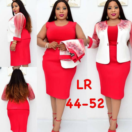 African Plus Size Small Coat Dress Printed Jacket Suit Women