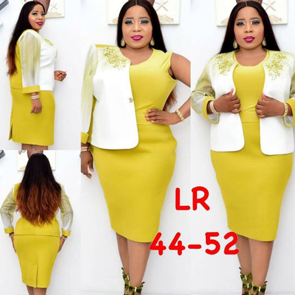 African Plus Size Small Coat Dress Printed Jacket Suit Women