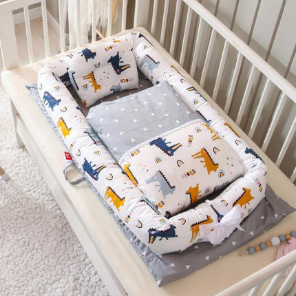 Crib Anti-pressure Newborn Foldable Portable Crib Middle Bed Baby Infant Mattress Bionic Travel Bed