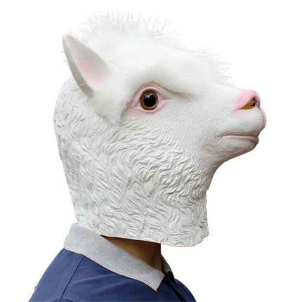 Halloween White Mask Party Supplies Animal Latex Mask