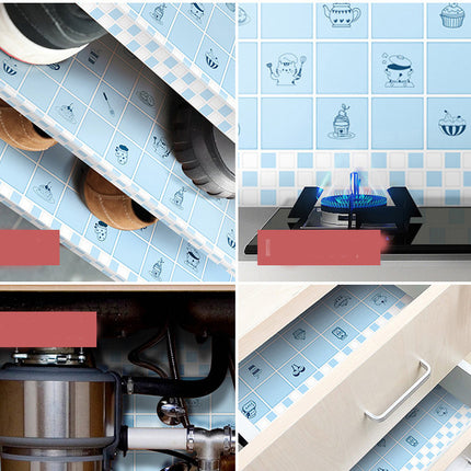 Cartoon Self-adhesive Wallpaper Kitchen High Temperature Resistant, Easy To Scrub, Oil Proof Stickers, Non-fading, Refurbished Decorative Wallpaper Stickers Thick