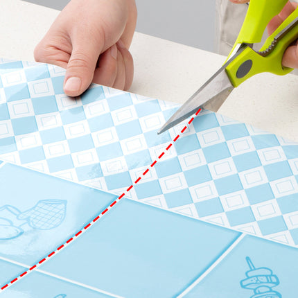Cartoon Self-adhesive Wallpaper Kitchen High Temperature Resistant, Easy To Scrub, Oil Proof Stickers, Non-fading, Refurbished Decorative Wallpaper Stickers Thick