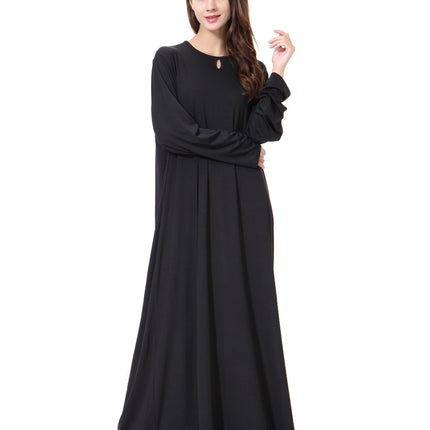 Muslim Women's Robe Dubai Fashion Women's Arab Middle East Women's Black Robe Visit Mosque Clothing