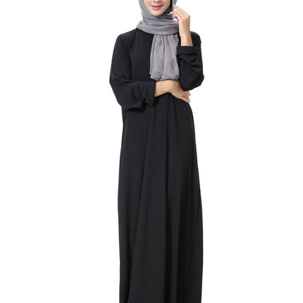 Muslim Women's Robe Dubai Fashion Women's Arab Middle East Women's Black Robe Visit Mosque Clothing