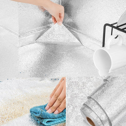 10 Meters Thick Kitchen Wallpaper Waterproof Stove Oil-proof