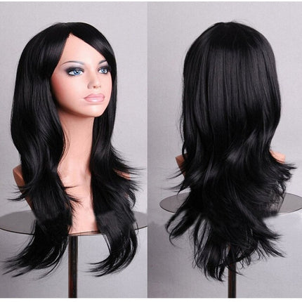Cos Long Roll Anime Cosplay Color European And American Wig Foreign Trade Multicolor