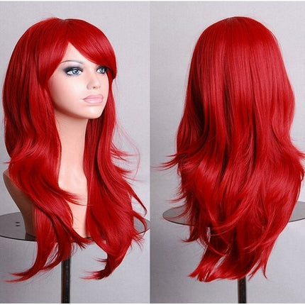 Cos Long Roll Anime Cosplay Color European And American Wig Foreign Trade Multicolor