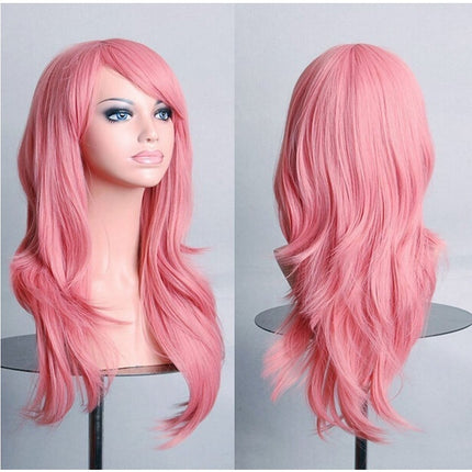 Cos Long Roll Anime Cosplay Color European And American Wig Foreign Trade Multicolor