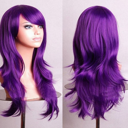 Cos Long Roll Anime Cosplay Color European And American Wig Foreign Trade Multicolor
