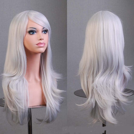 Cos Long Roll Anime Cosplay Color European And American Wig Foreign Trade Multicolor