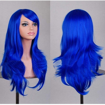 Cos Long Roll Anime Cosplay Color European And American Wig Foreign Trade Multicolor