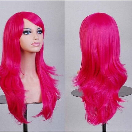 Cos Long Roll Anime Cosplay Color European And American Wig Foreign Trade Multicolor