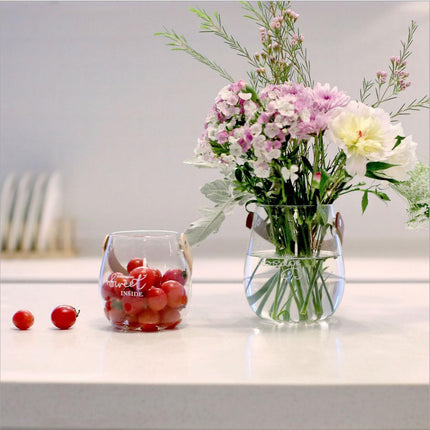 Glass Vase Flower Arrangement Dried Vase Fruit