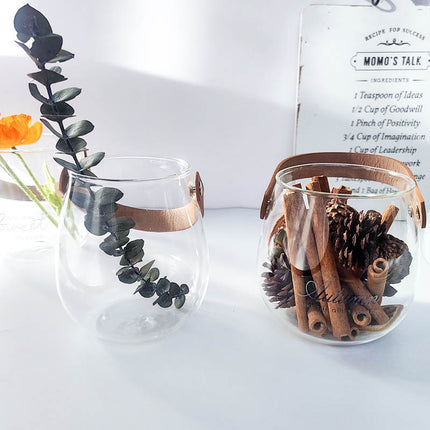 Glass Vase Flower Arrangement Dried Vase Fruit
