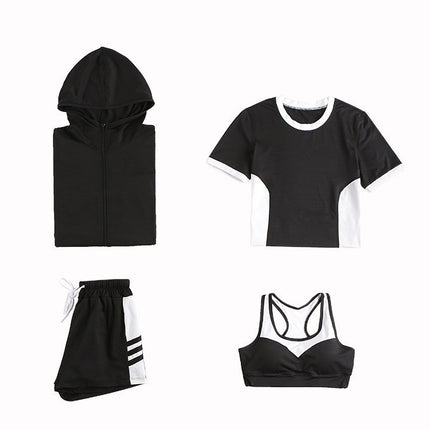 Yoga Clothing Women New Suit Net Red Running Sportswear Five-Piece Loose Leisure Fitness Factory Wholesale
