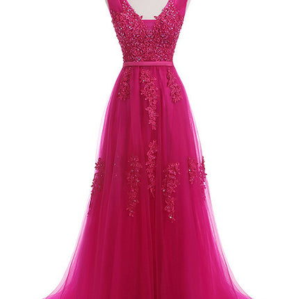 Robe De Soiree SSYFashion Sexy Backless Long Evening Dresses The Bride Elegant Banquet Green Lace V-neck Formal Party Gown