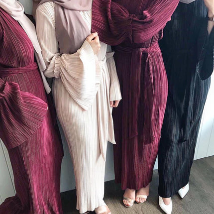 New Fashion Pleated Long Skirt Muslim Dress
