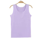 Summer Sexy Top Women O Neck Slim Seamless Tank Tops Soft Viscose Fiber Vogue Sleeveless T shirt Casual Black White Tops
