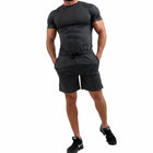 Men'S Fashion Casual Solid Round Neck Short Sleeve Shorts Sportswear