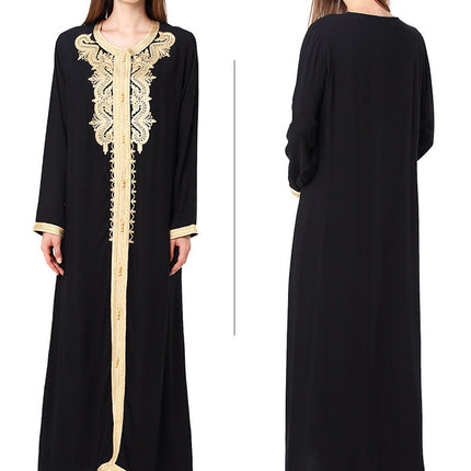 Muslim Embroidered Lace Dress Dress