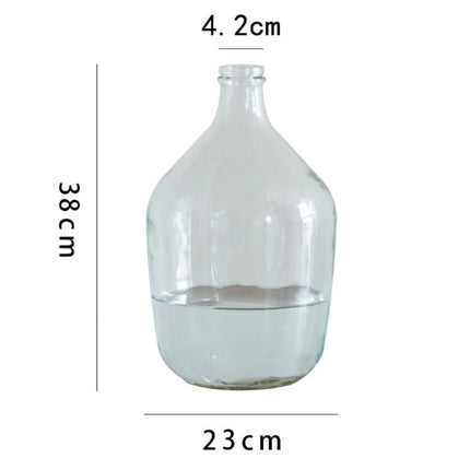 Japanese Bell Horse Drunk Wood Nantian Bamboo Nordic Style Simple Thin Mouth Big Belly Bottle Vase Transparent Indoor Flower Arranging Device