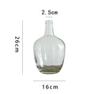 Japanese Bell Horse Drunk Wood Nantian Bamboo Nordic Style Simple Thin Mouth Big Belly Bottle Vase Transparent Indoor Flower Arranging Device