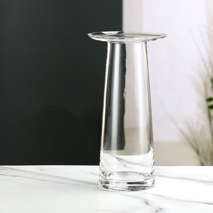 Flat Stained Glass Flower Arrangement Flower Arrangement Home Decoration Living Room Dining Table Creative Decoration Transparent Vase