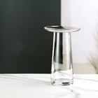 Flat Stained Glass Flower Arrangement Flower Arrangement Home Decoration Living Room Dining Table Creative Decoration Transparent Vase