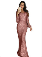 Women's Dresses Evening Wear Long Sleeve Tassel Dinner Dress