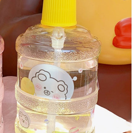 Straw Cup Plastic Water Bottles Coffee Juice Straw Mug Simple High Capacity